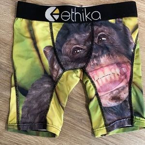 ethika Boys Yellow Green Black Monkey Print Boxer Briefs